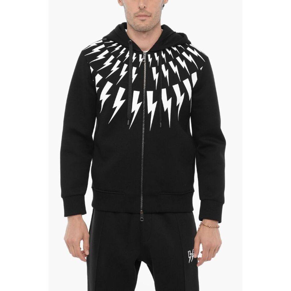 Neoprene Slim Fit Hoodie FAIRISLE THUNDELBOLT